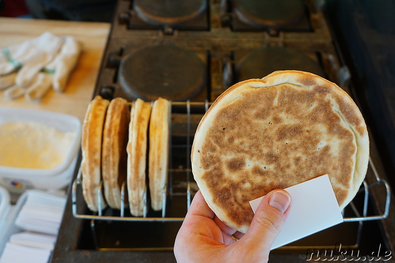 Beobeul Hoddeok (버블호떡) - gebackener koreanischer Snack mit Zucker-Zimt-Füllung