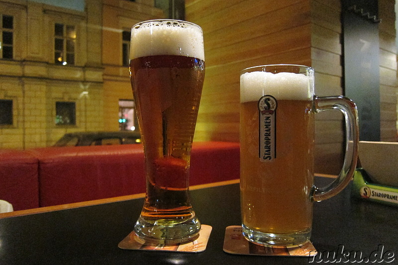 Bier im Restaurant Kolkovna in Prag, Tschechien