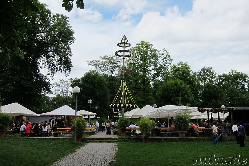 Biergarten im Schlossgarten, Stuttgart, Baden-Württemberg