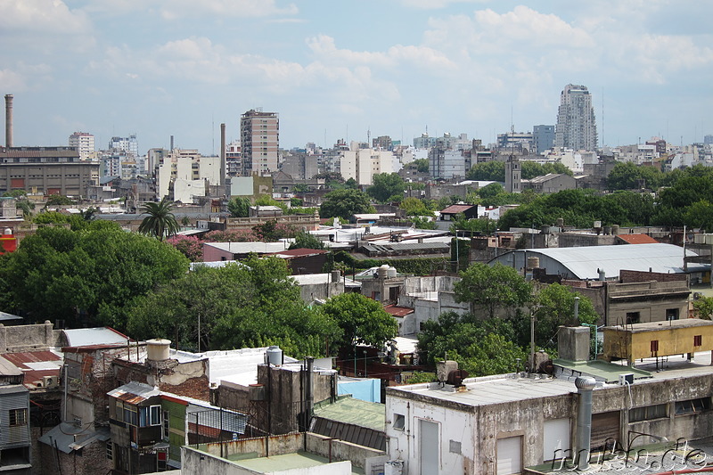 Blick auf Buenos Aires vom Dach des Museo de Bellas Artes de la Boca