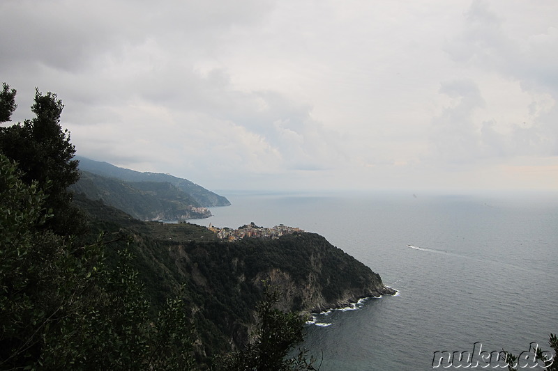 Blick auf Corniglia, Italien