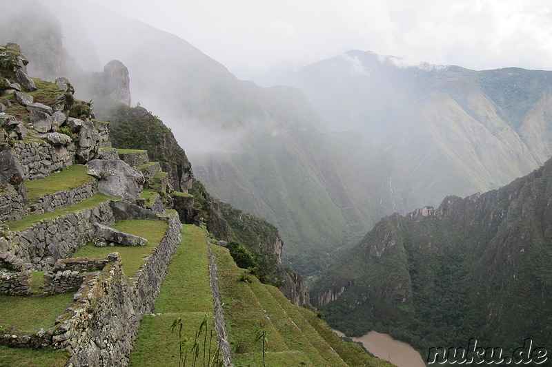 Blick auf das Rio Urubamba Valley, Machu Picchu, Peru