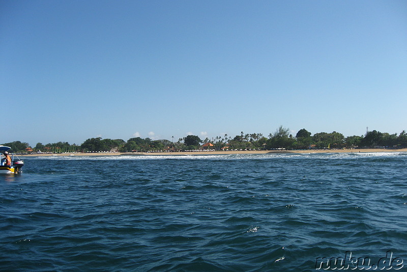 Blick auf den Strand von Sanur