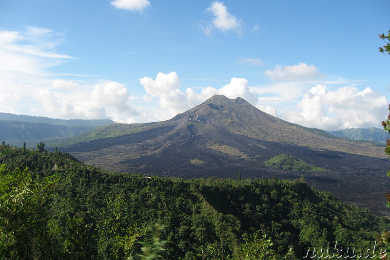 Blick auf den Vulkan Mount Batur auf Bali, Indonesien