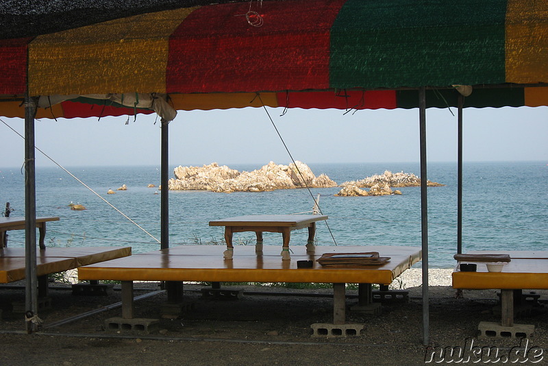 Blick auf König Munmus Unterwasser-Grab am Bonggil Beach