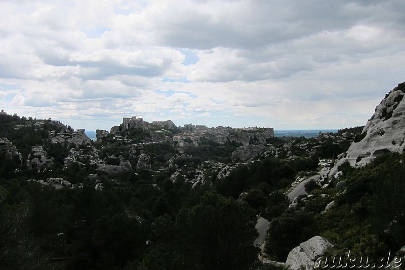 Blick auf Les Baux de Provence in Frankreich