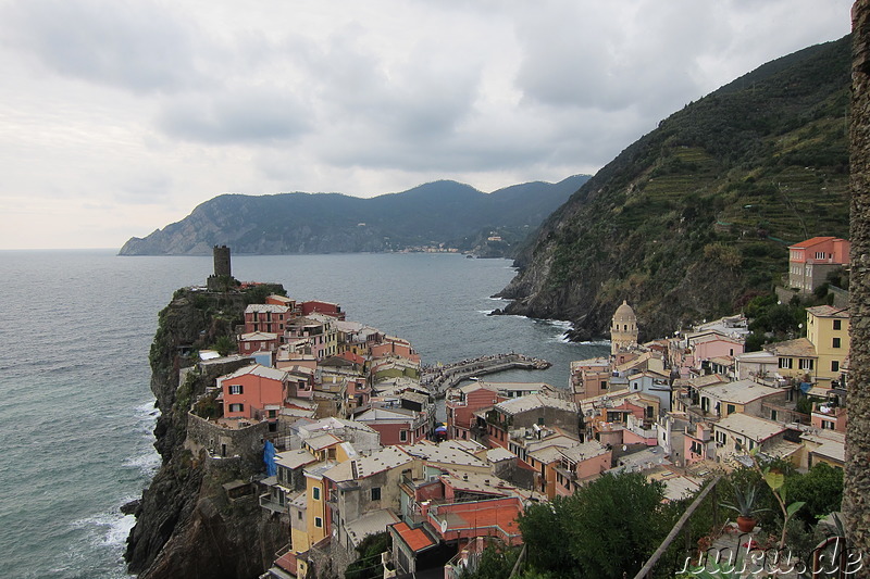 Blick auf Vernazza, Italien