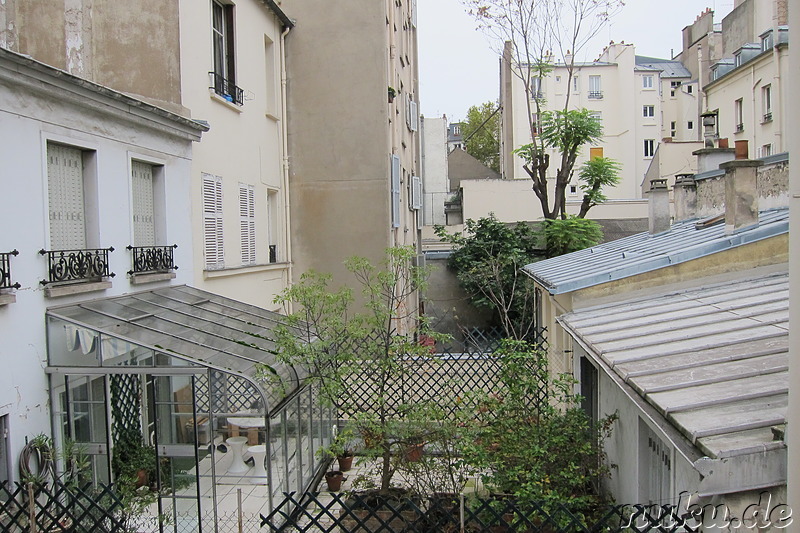Blick aus Dimitris Wohnung in Paris