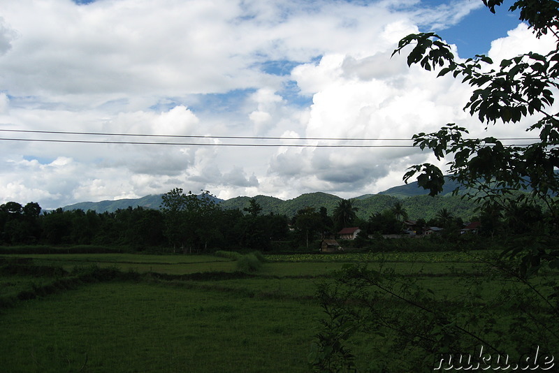 Blick vom Balkon unseres Bungalows