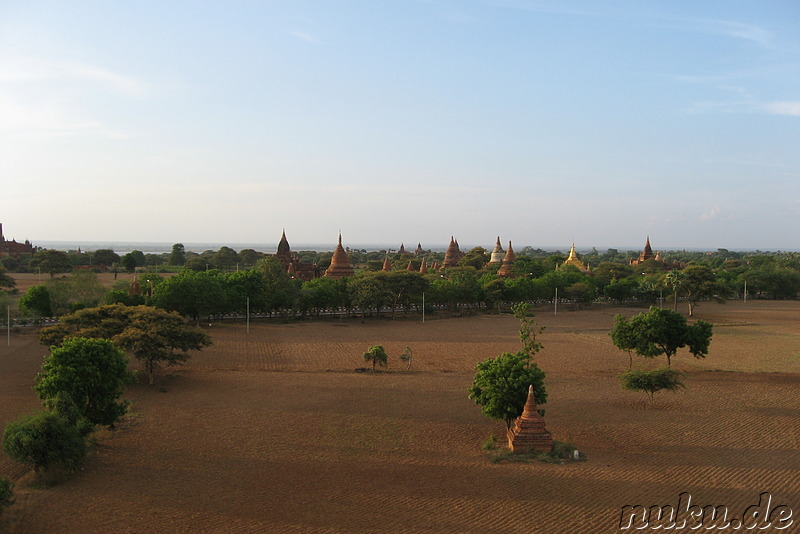 Blick vom Buledi Tempel in Bagan, Myanmar
