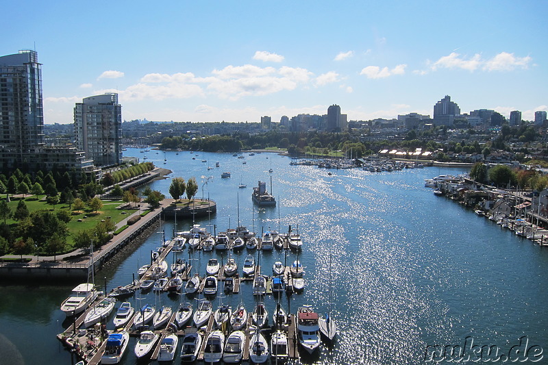 Blick von der Granville Bridge in Vancouver, Kanada