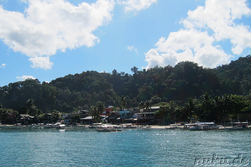 Blick zurück auf den Strand von El Nido