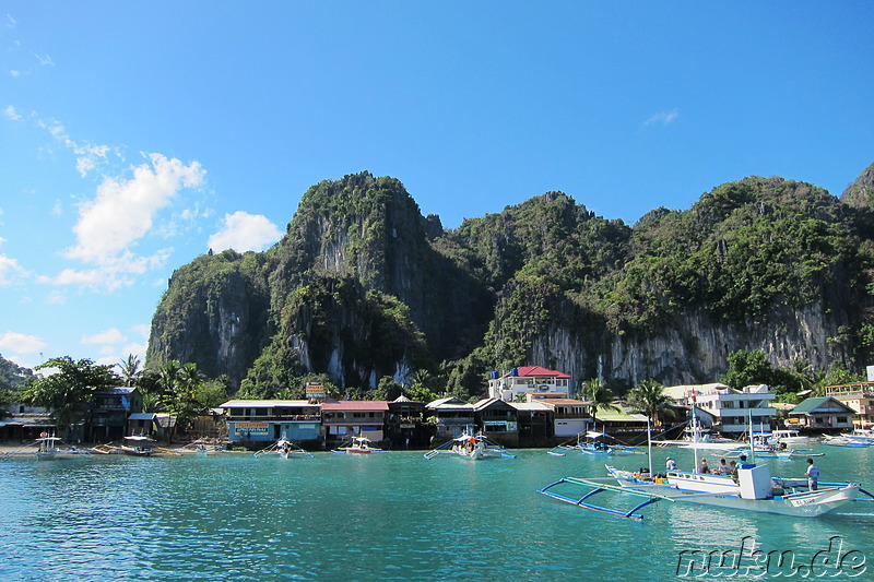 Blick zurück auf den Strand von El Nido