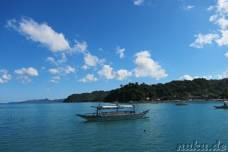 Blick zurück auf den Strand von El Nido