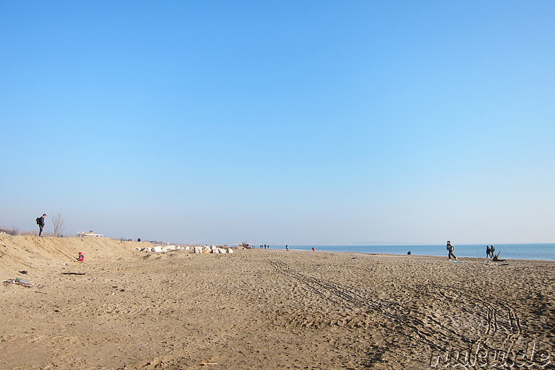 Blue Moon Beach auf der Insel Lido von Venedig, Italien