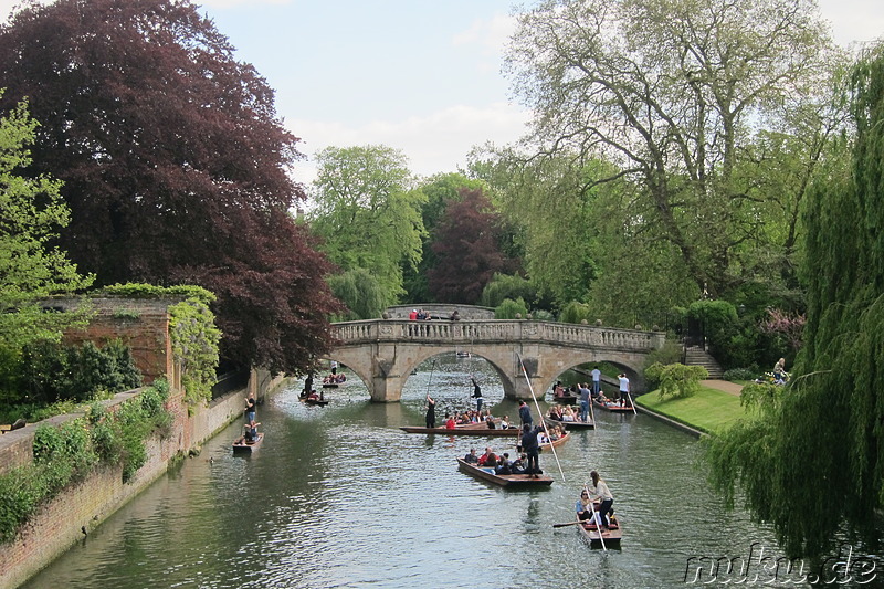 Boote auf dem Cam in Cambridge, England