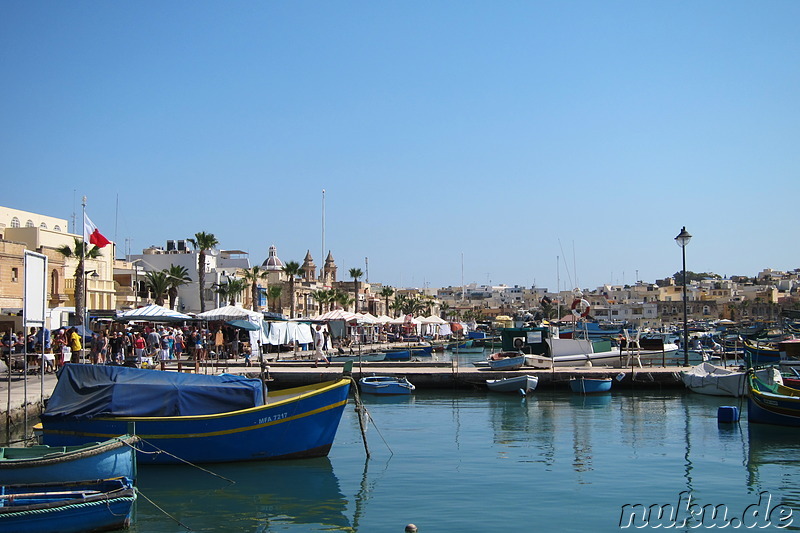 Boote im Hafen von Marsaxlokk, Malta
