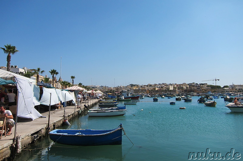 Boote im Hafen von Marsaxlokk, Malta