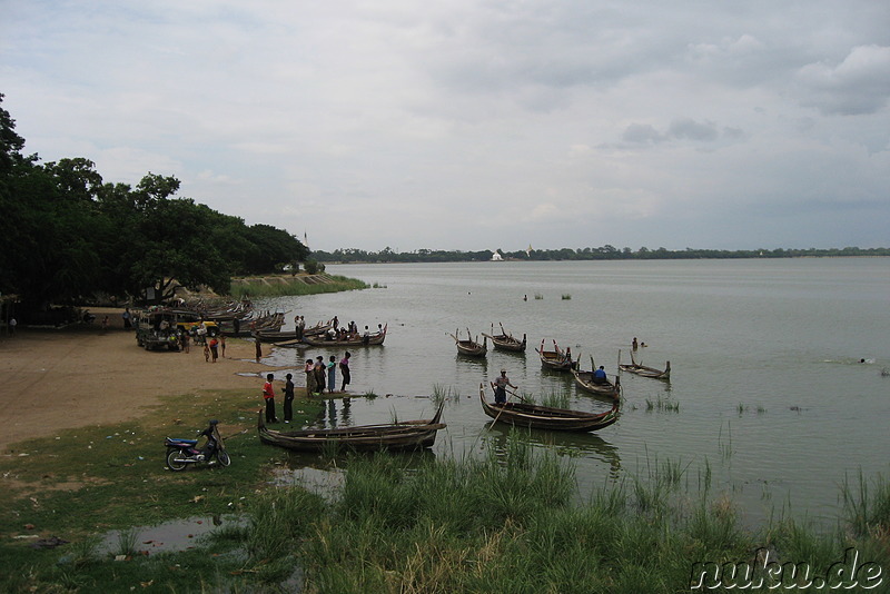 Boote in Amarapura bei Mandalay, Burma