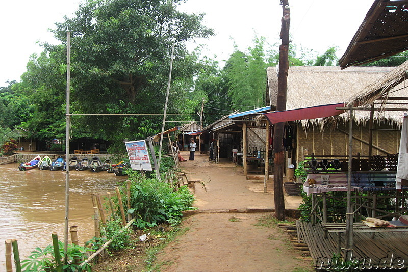 Bootsanleger in Inthein am Inle Lake, Myanmar