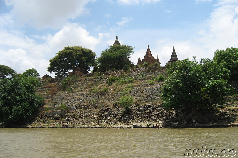 Bootsfahrt auf dem Ayeyarwady River in Bagan, Myanmar