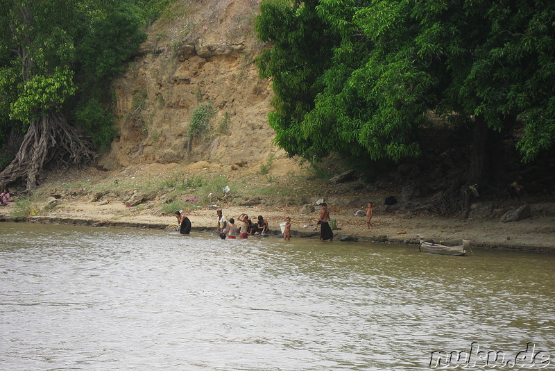 Bootsfahrt auf dem Ayeyarwady River in Bagan, Myanmar