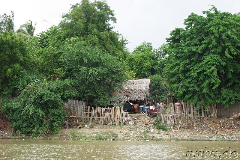 Bootsfahrt auf dem Ayeyarwady River in Bagan, Myanmar