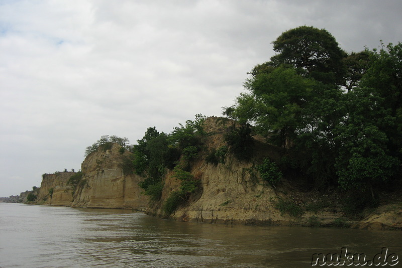 Bootsfahrt auf dem Ayeyarwady River in Bagan, Myanmar