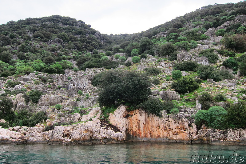 Bootsfahrt entlang Kekova Island & Simena in der Türkei