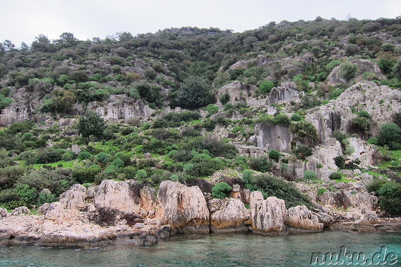 Bootsfahrt entlang Kekova Island & Simena in der Türkei