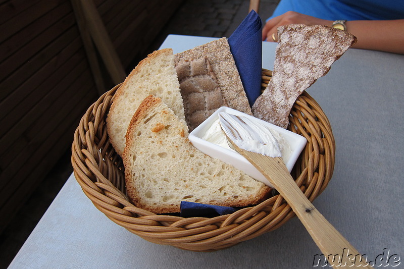 Brotkorb im Restaurant Smaka in Göteborg, Schweden