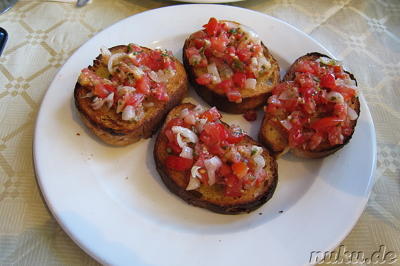 Bruschetta im Restaurant L'Aroma in Sliema, Malta