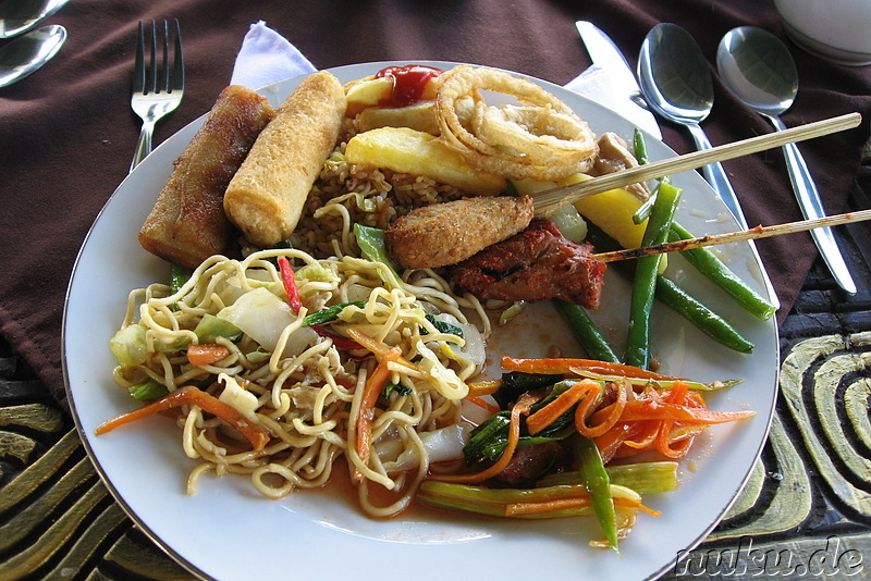 Buffet in Penelokan, Bali, Indonesien