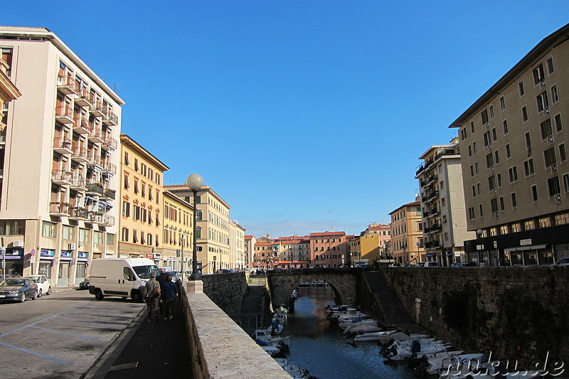 Burggraben Fosso Reale in Livorno, Italien