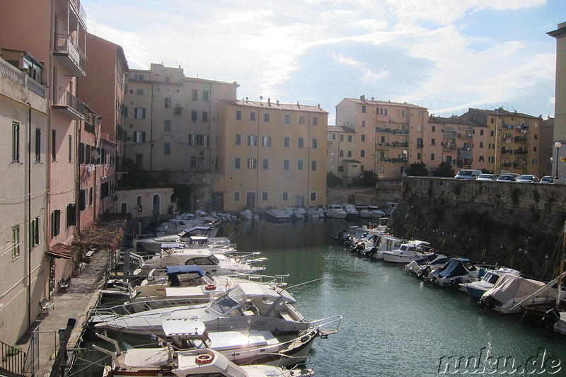 Burggraben Fosso Reale in Livorno, Italien