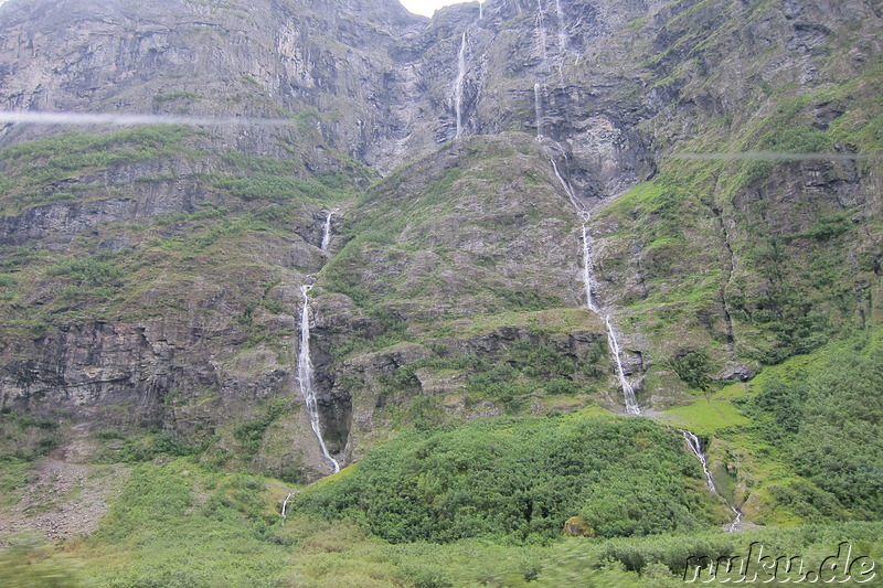 Busfahrt von Voss nach Gudvangen in Norwegen