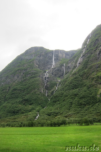 Busfahrt von Voss nach Gudvangen in Norwegen