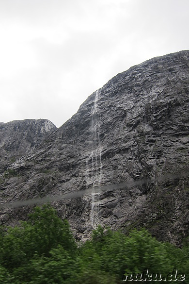 Busfahrt von Voss nach Gudvangen in Norwegen