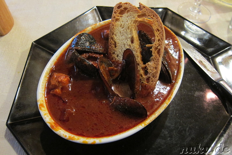 Cacciucco - Fischsuppe im Ristorante L'Ancora in Livorno, Italien