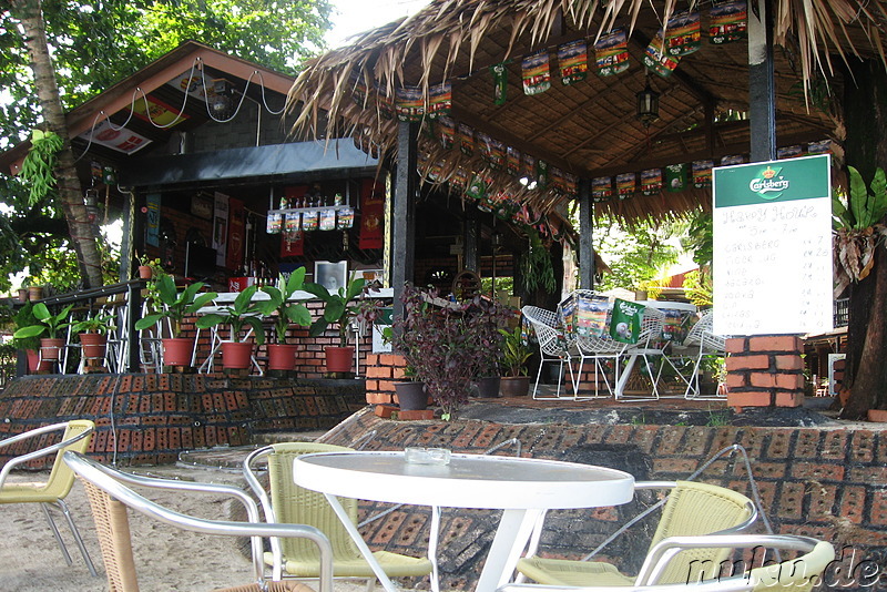 Cafe am Strand von Batu Ferringhi, Pulau Penang, Malaysia