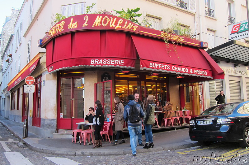 Cafe des 2 Moulins in Montmartre, Paris, Frankreich
