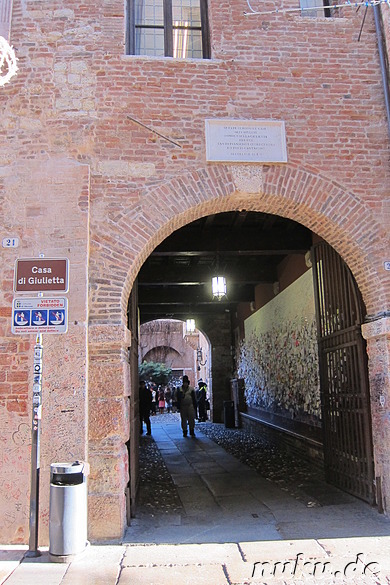 Casa di Giulietta - Julias Haus in Verona, Italien