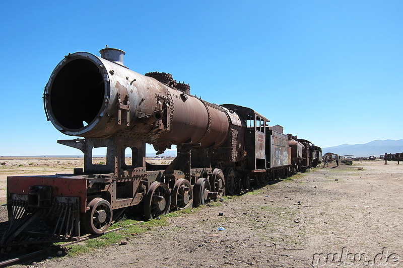 Cementerio de Trenes in Uyuni, Bolivien