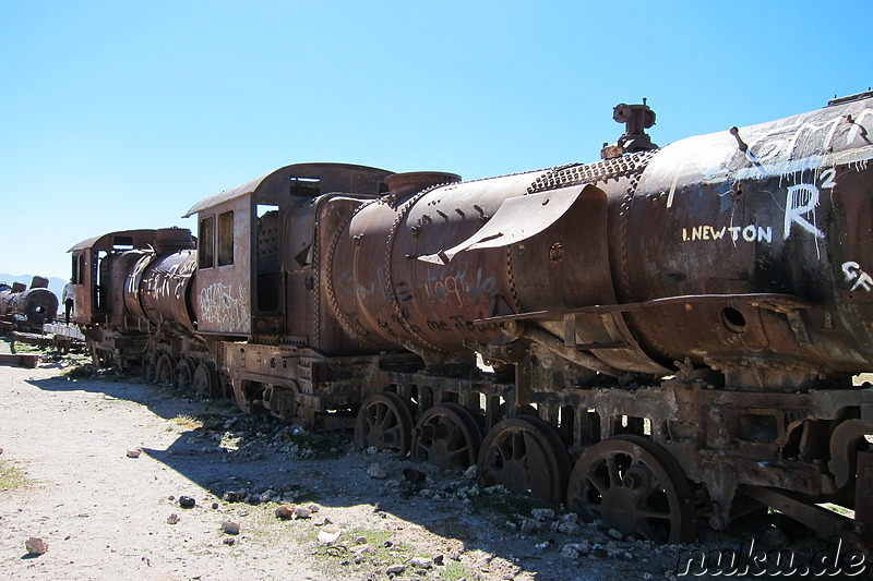 Cementerio de Trenes in Uyuni, Bolivien