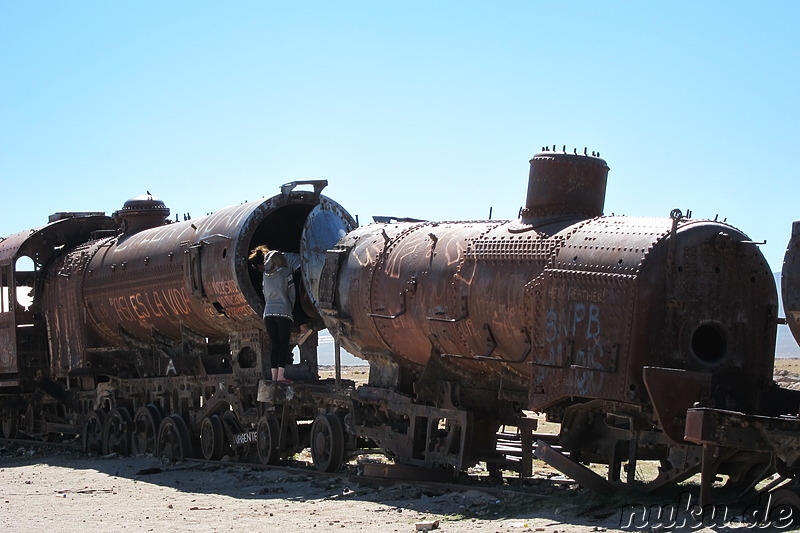 Cementerio de Trenes in Uyuni, Bolivien