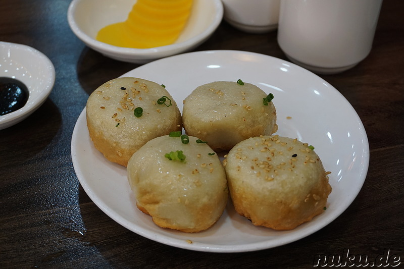 Chinesische Teigtaschen Seongjenbao (성젠바오) in Chinatown, Incheon, Korea