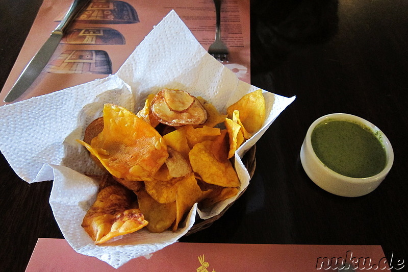 Chips im Inka Grill, Cusco, Peru