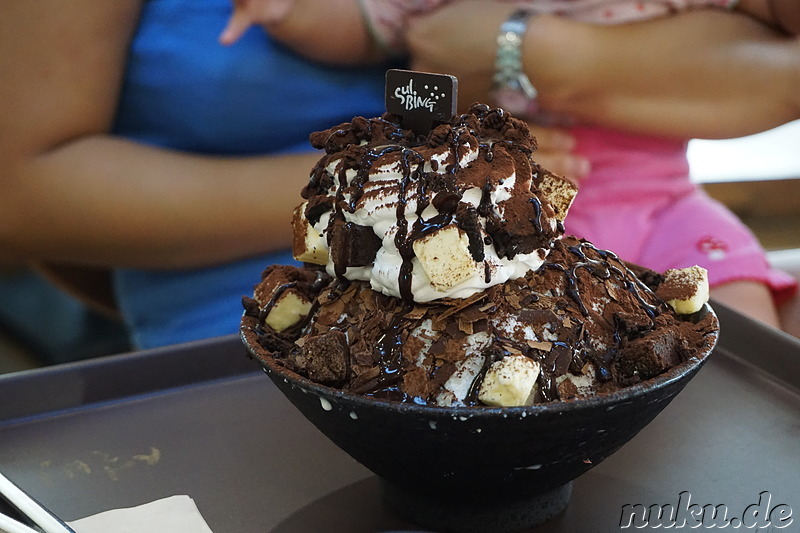 Chocolate Bingsu beim koreanisches Franchise Seolbing (설빙)