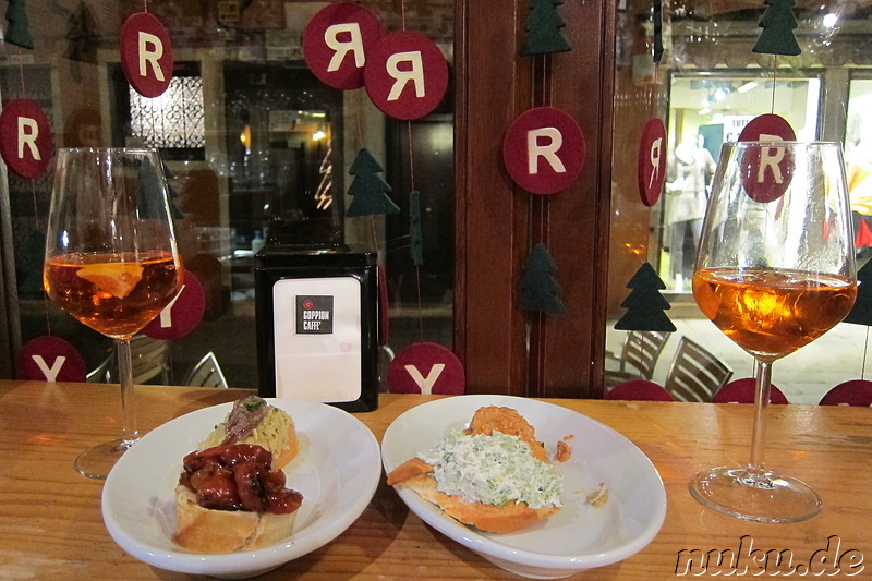 Cichet - Italienische Snacks bei Dai Zemei in Venedig, Italien