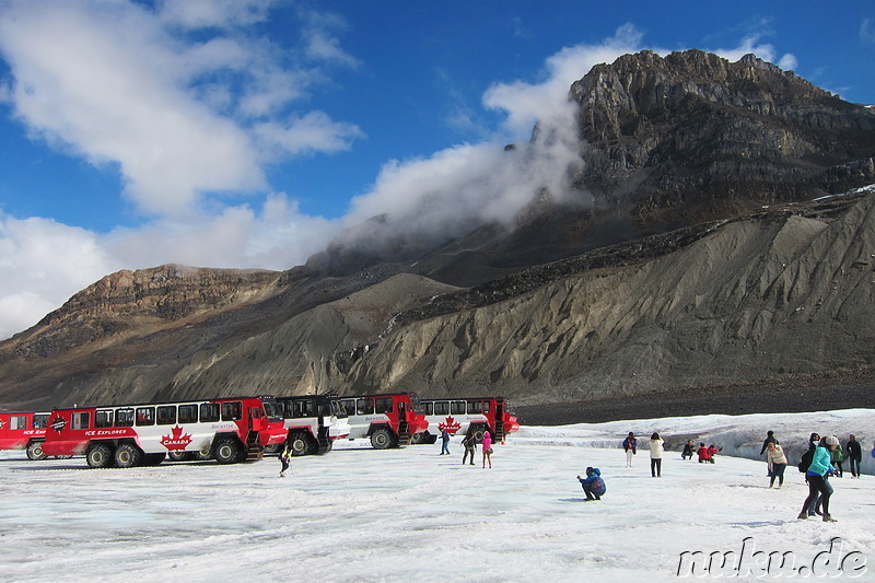 Columbia Icefields (Athabasca Glacier) im Jasper National Park, Kanada